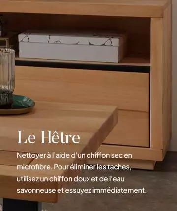 Entretien du buffet en placage de hêtre foncé